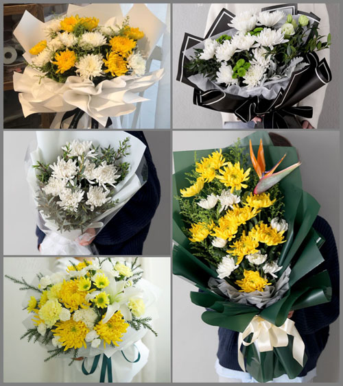 山东莱芜莱城区苗山镇王家桥村白事花束代送
